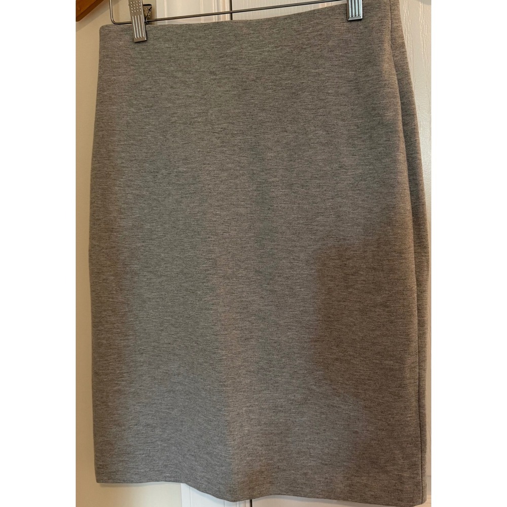Premise‎ Studio Womens Mist Grey Heather Pencil Skirt Gold Back Zip PS910053